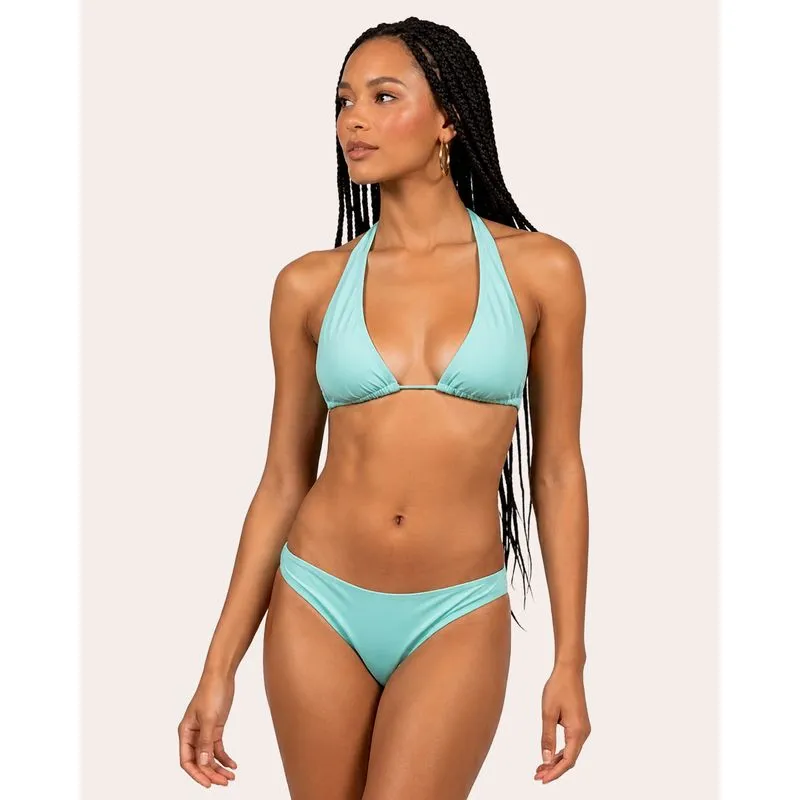 Biquíni Top Feminino Cortininha Alças Media Com Bojo Verde Claro GG