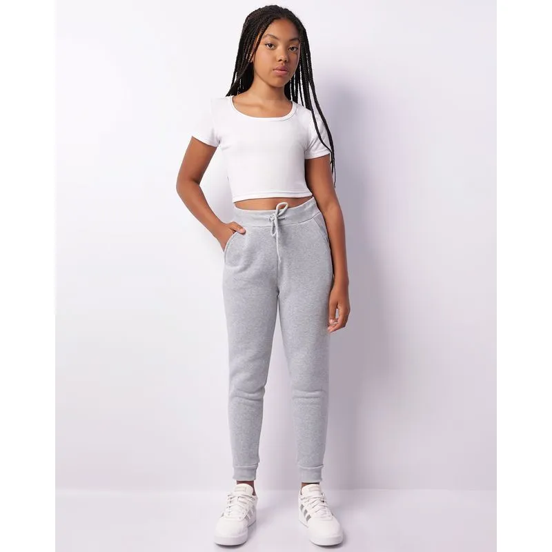 Calça Moletom Juvenil Jogger com Bolsos Cinza 16