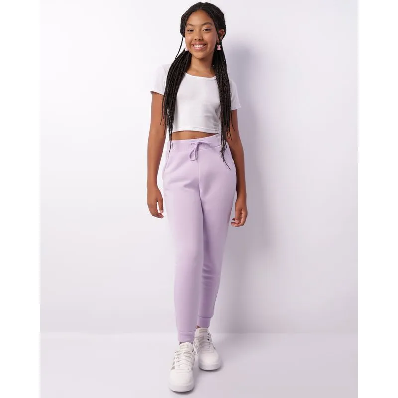 Calça Moletom Juvenil Jogger Peluciada Lilás 14
