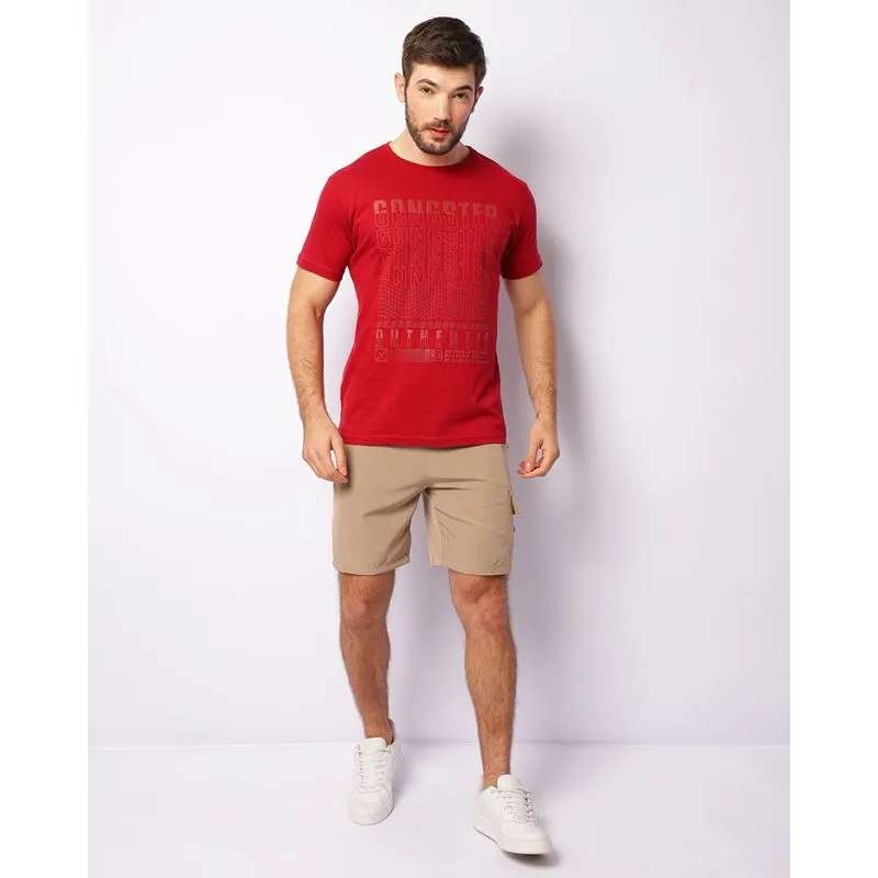 Bermuda Masculina Com Bolso Cargo Bege GG