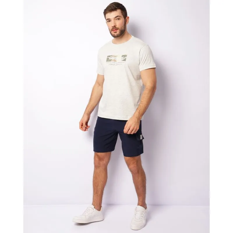 Bermuda Masculina Com Bolso Cargo Marinho P