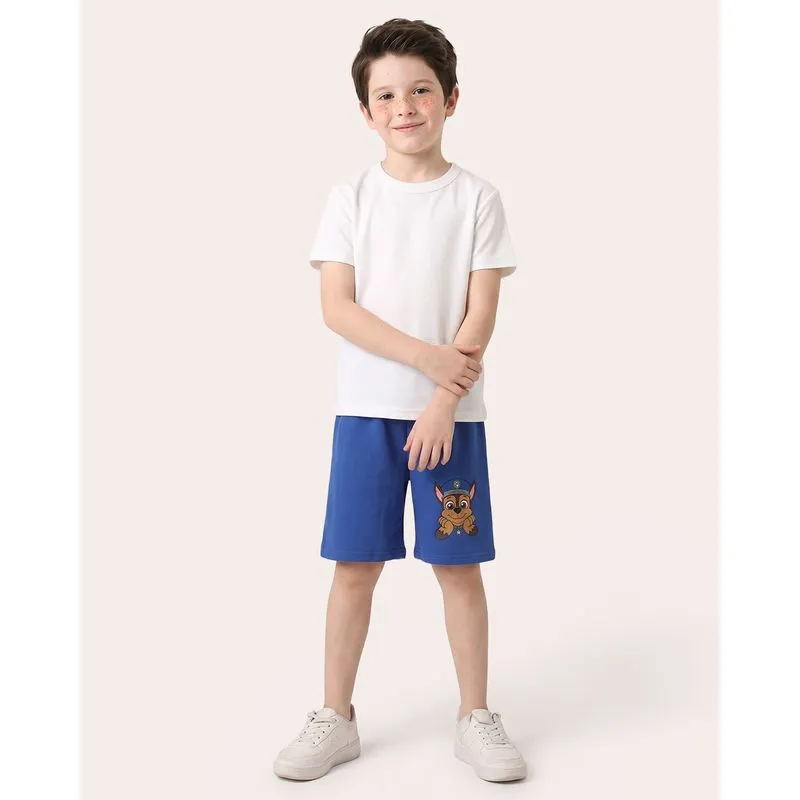 Bermuda Infantil Moletinho Patrulha Canina Azul UN