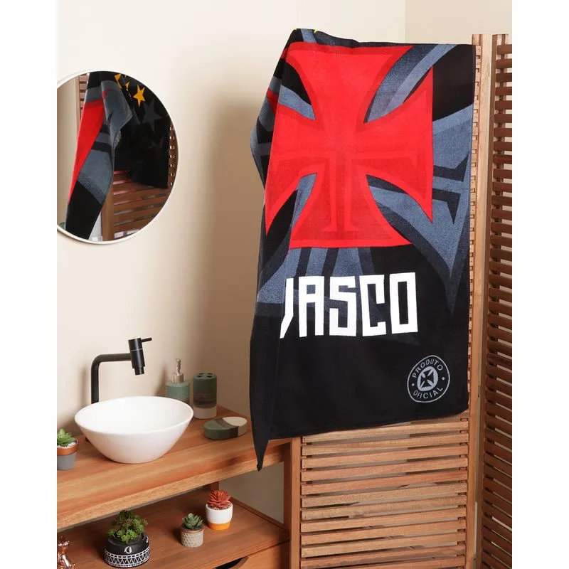 Toalha Banho Buettner 70cm x 140cm Time Vasco Preta UN