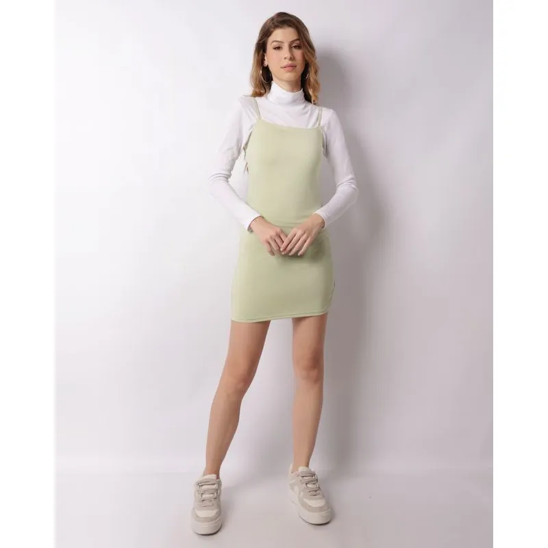 Vestido Feminino Curto Suplex Alcinha Verde G