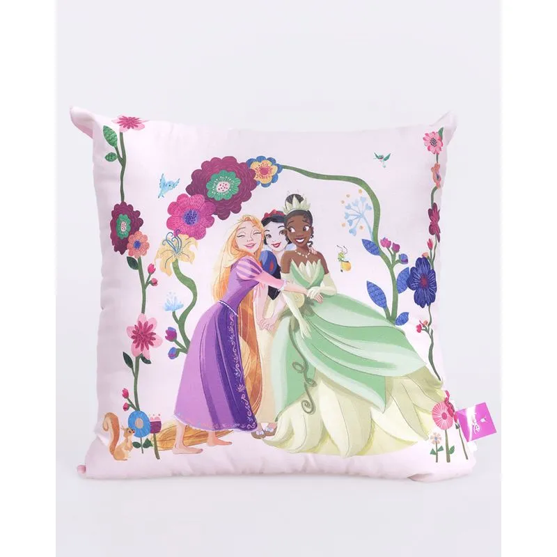 Almofada Infantil 40cmx40cm Disney Estampa As Princesas Rosa UN