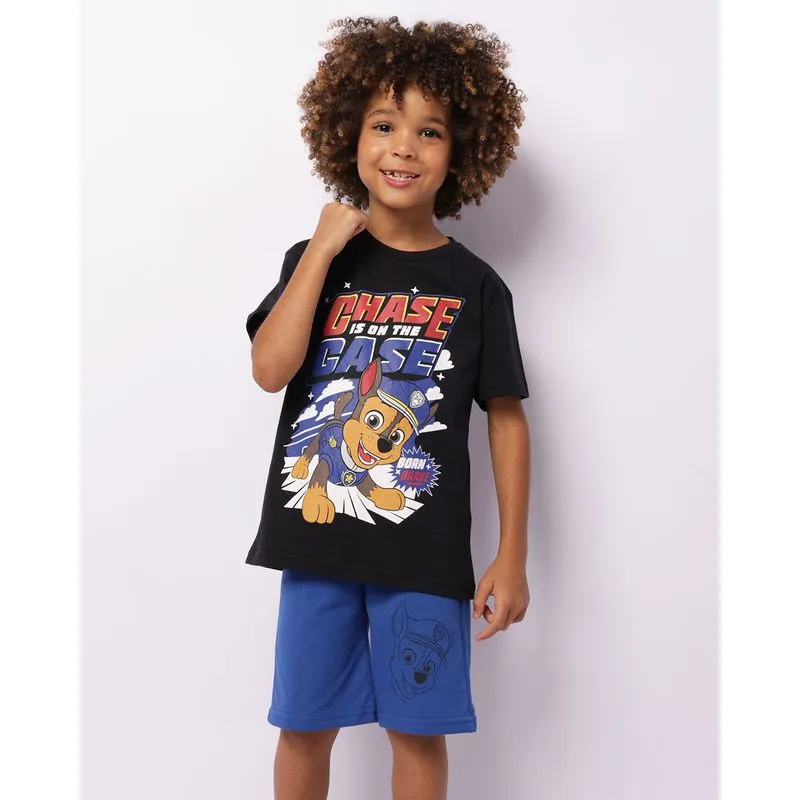 Conjunto Infantil Curto Chase Patrulha Canina Preto 6