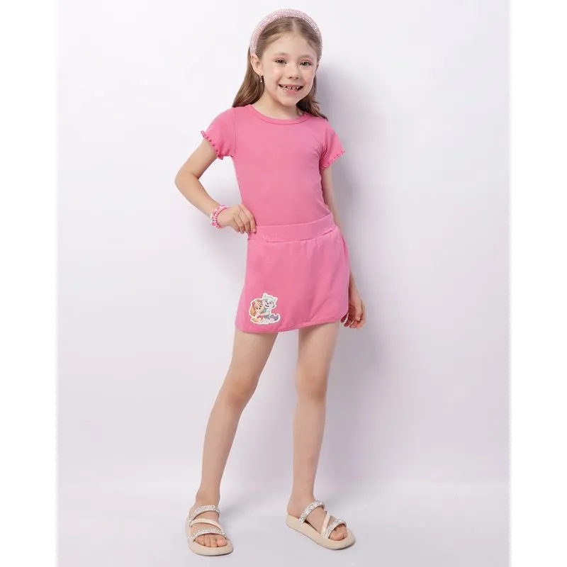 Short Saia Infantil Curto Skye E Everest Patrulha Canina Rosa 8