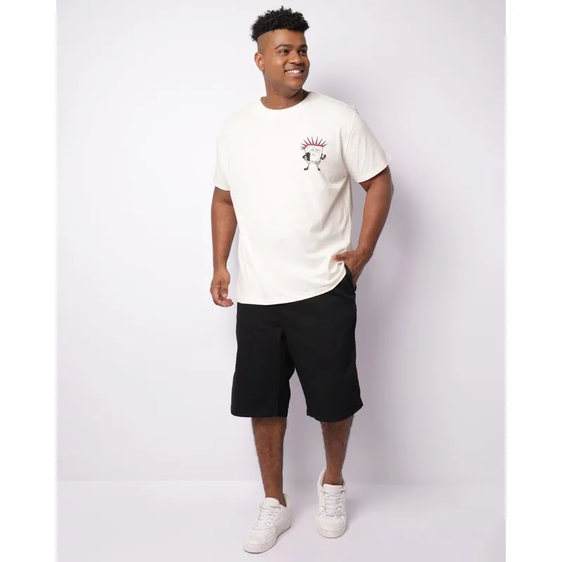 Bermuda Sarja Plus Size Masculina com Bolsos Preta G2
