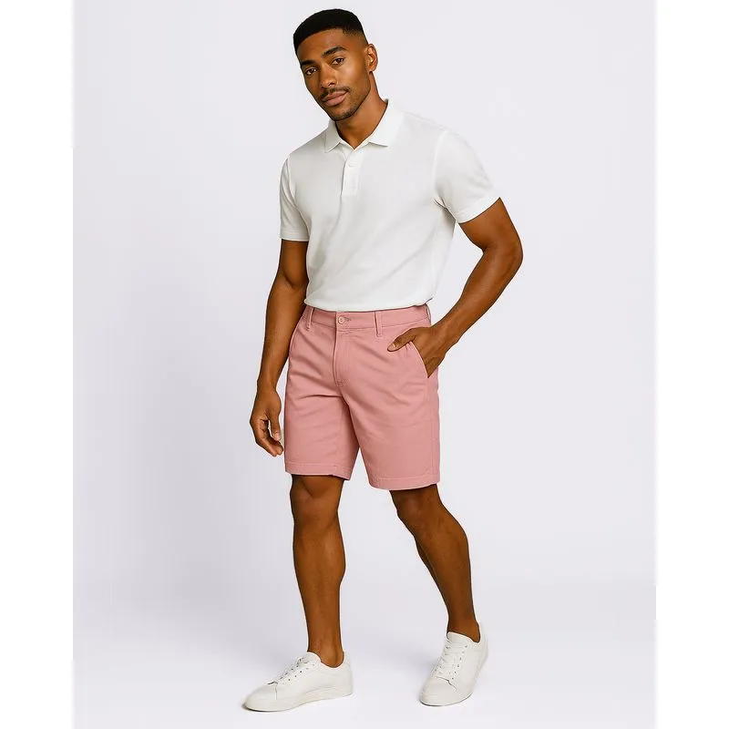Bermuda Sarja Masculina com Bolsos Rosa 46