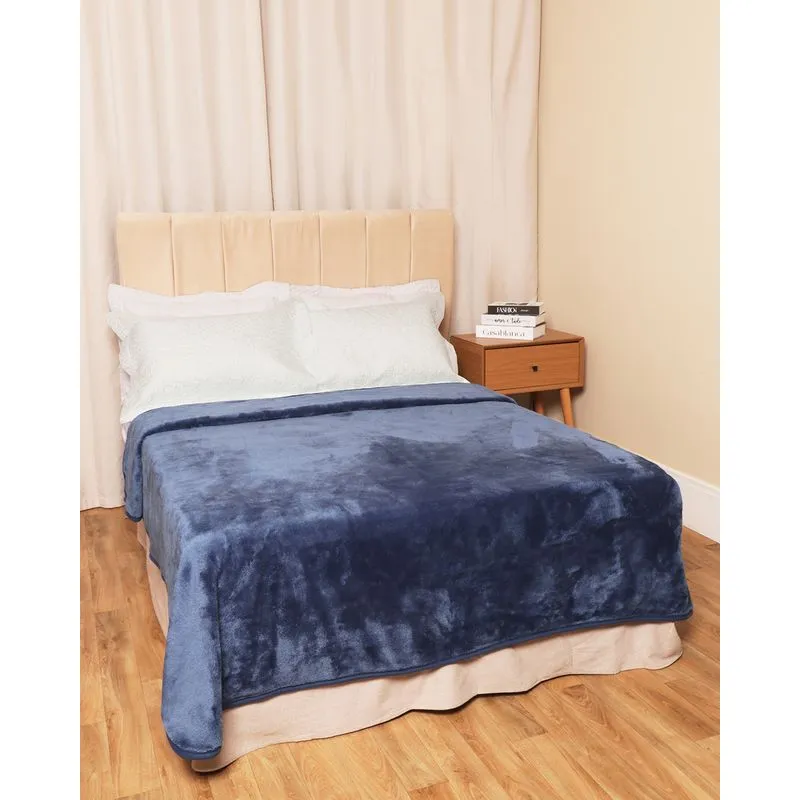 Cobertor King Corttex Dexter 240cm x 260cm Marinho UN