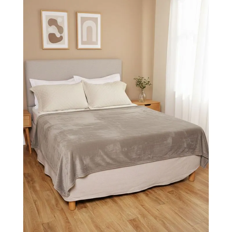 Cobertor Casal Corttex Lumini 180cm x 220cm Cinza Claro UN