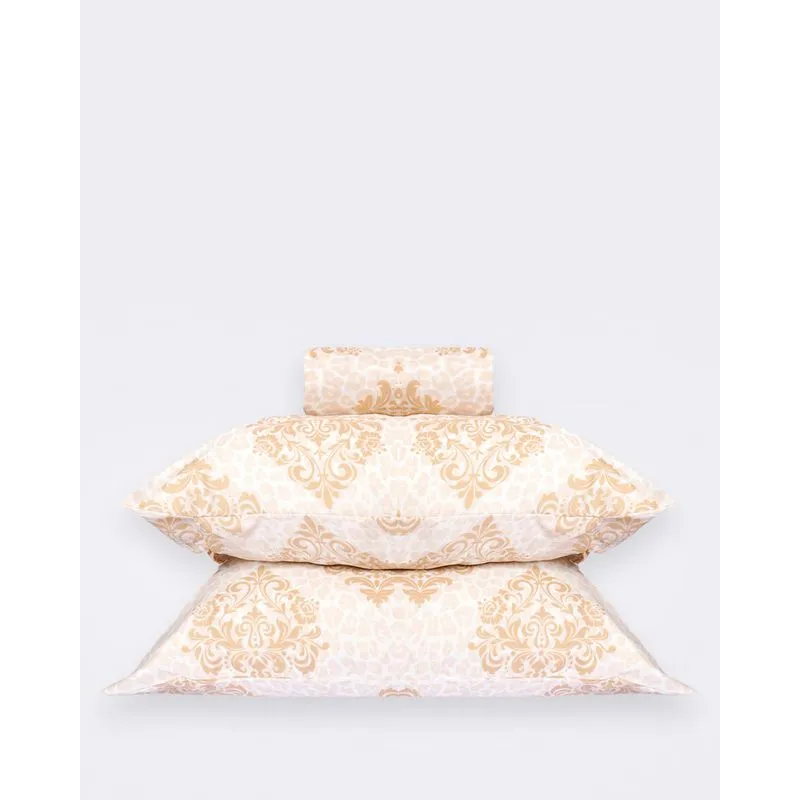 Jogo De Cama Queen Arte & Cazza 3 Peças Estampado Bege UN