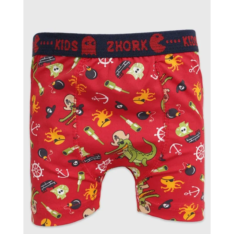 Cueca Infantil Boxer Com Estampa E Cores Sortidas 10