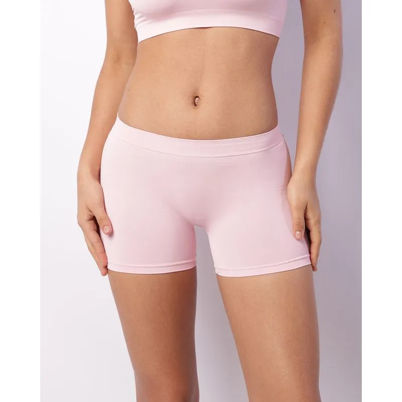 Calcinha Feminina Caleçon Sem Costura Rosa GG