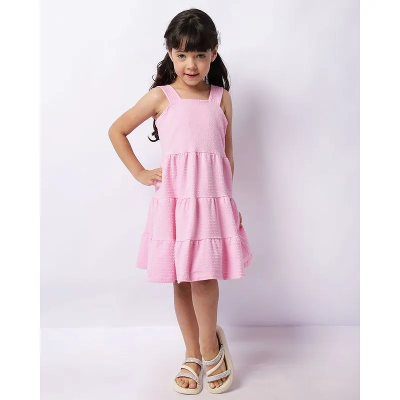 Vestido Infantil Curto Texturizado Três Marias Rosa 8