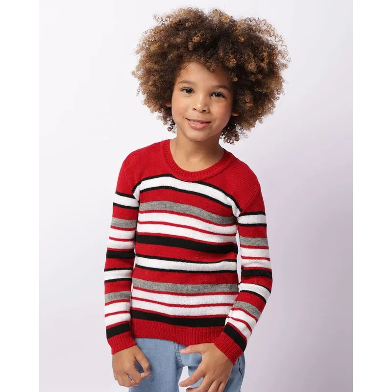 Suéter Infantil Tricô Estampas Sortidas Vermelho 8