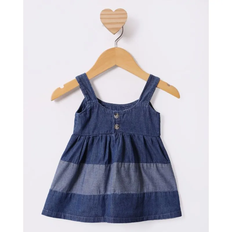 Vestido Jeans Bebê Regata Três Marias Azul M