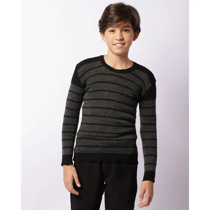 Suéter Juvenil Tricô Estampas Sortidas Preto 10