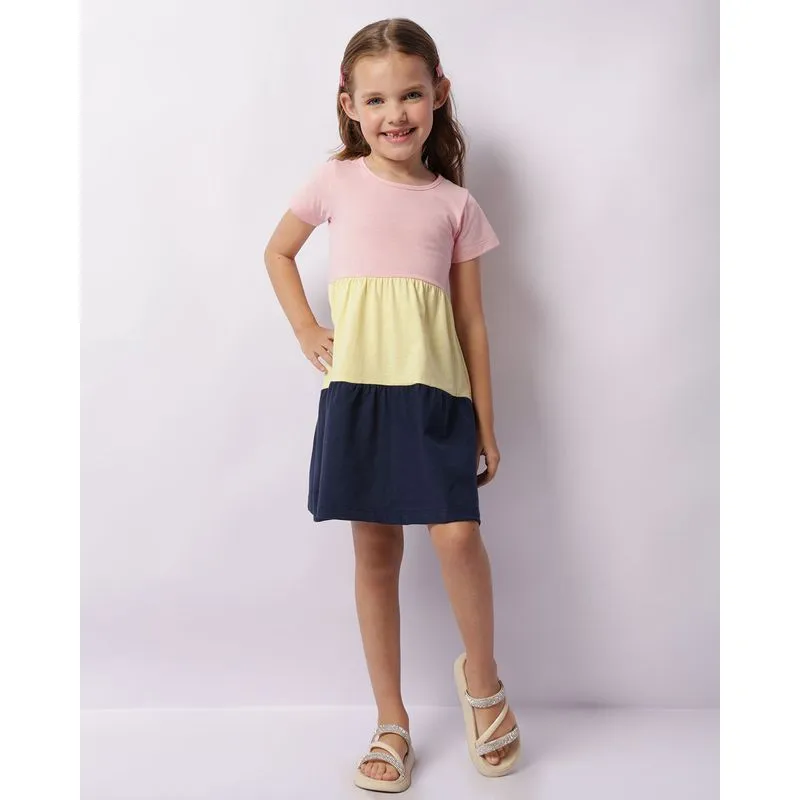 Vestido Infantil Três Marias Manga Curta Rosa 4