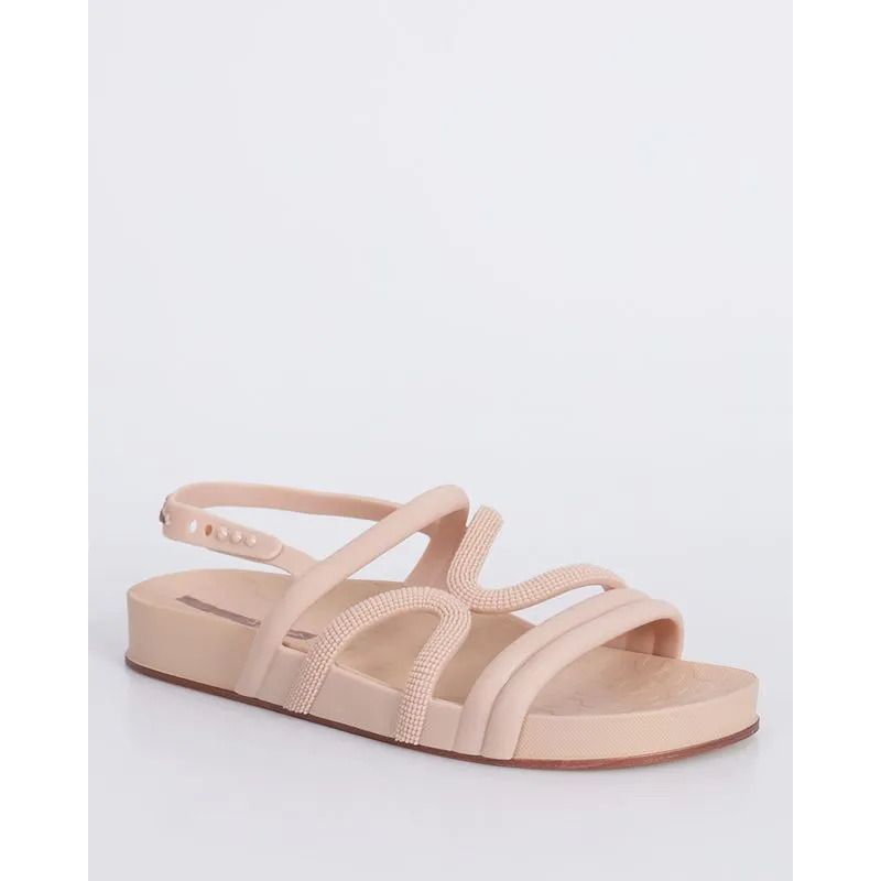 Sandália Rasteira Feminina Ipanema Flatform Texturizada Bege 37