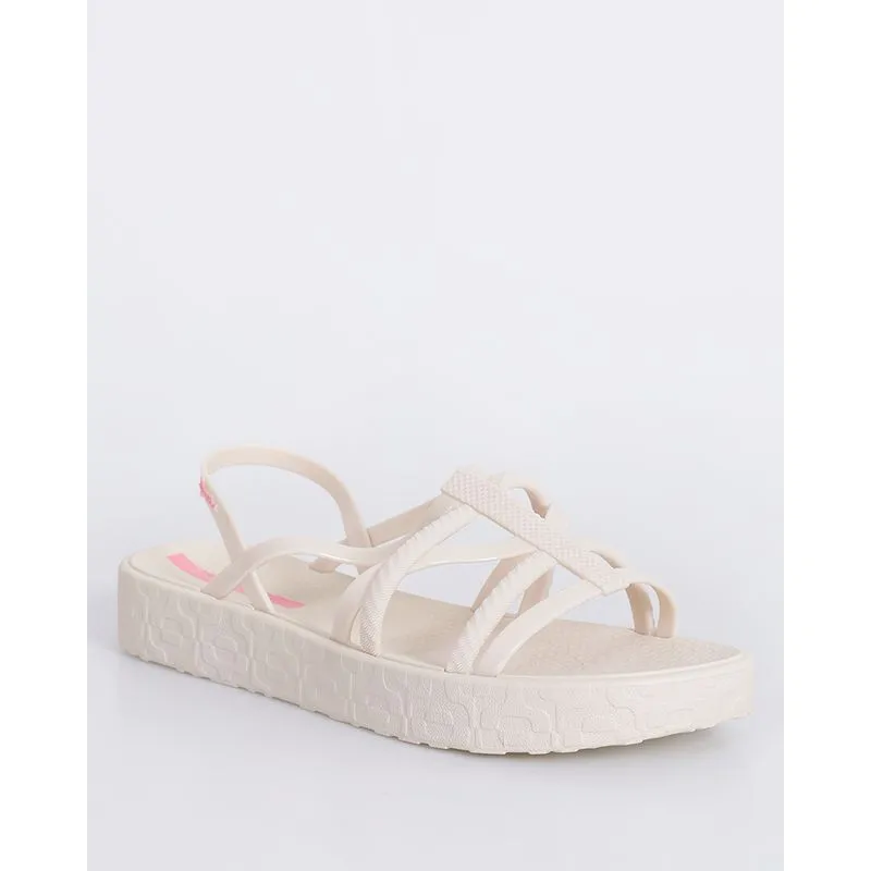 Sandália Rasteira Feminina Ipanema Flatform Texturizada Off White 37