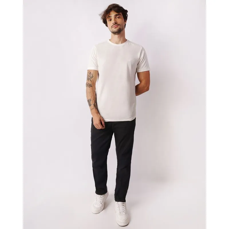 Calça Sarja Masculina Slim Preta 48