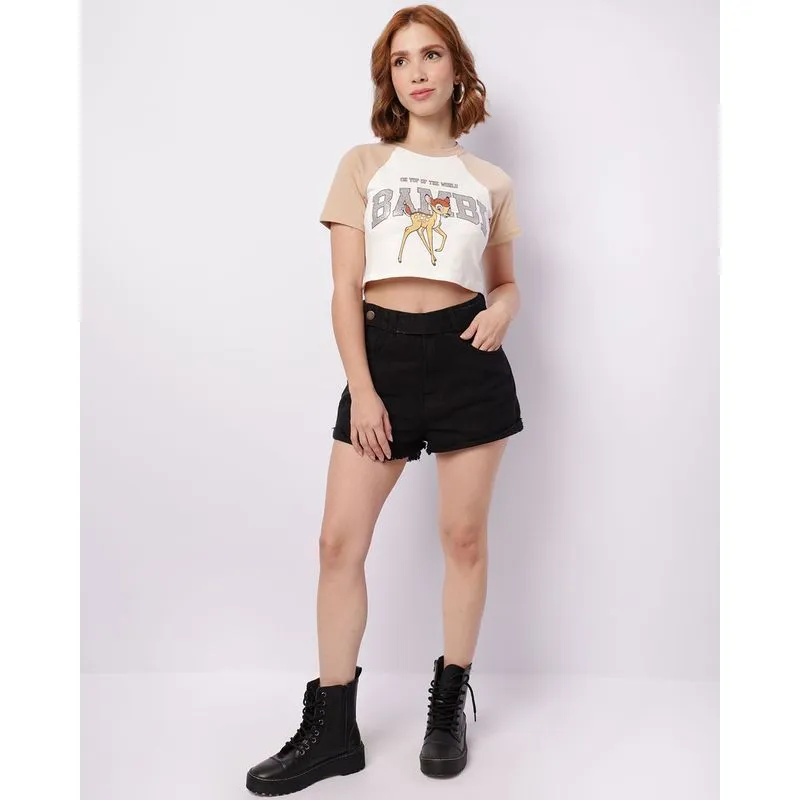 Short Jeans Feminino com Bolsos Preto 42