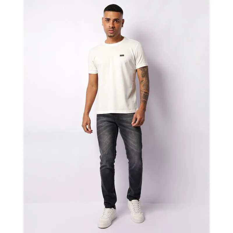 Calça Jeans Masculina Skinny Estonada Cinza 48