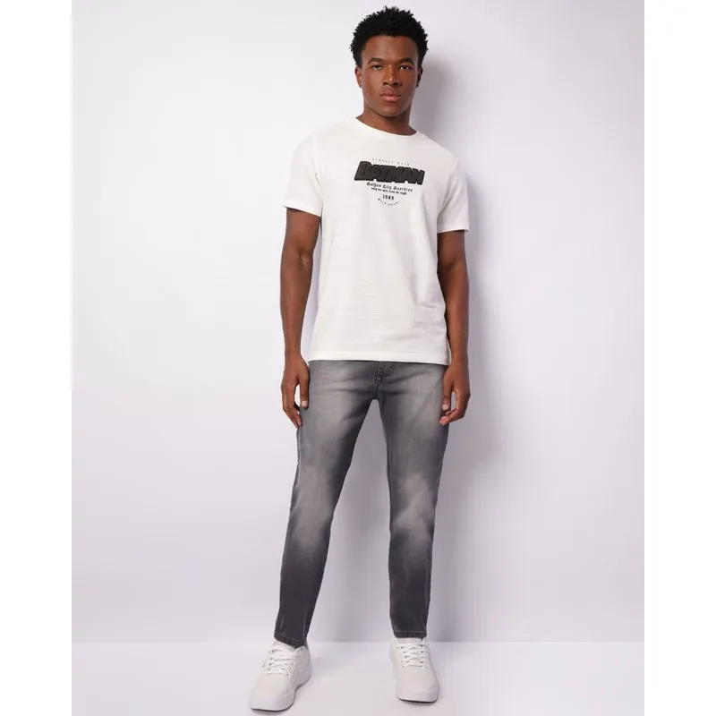 Calça Jeans Masculina Skinny Estonada Cinza 46