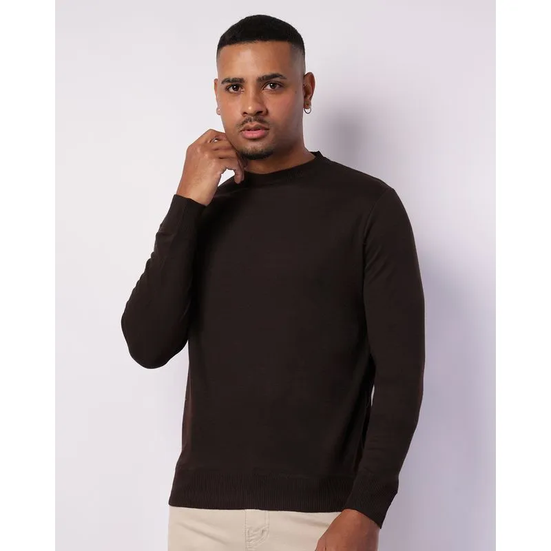 Suéter Masculino Tricô Marrom G