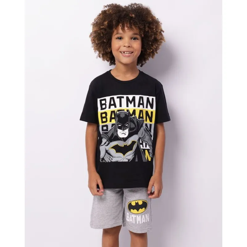 Conjunto Infantil Curto DC Comics Batman Preto 4