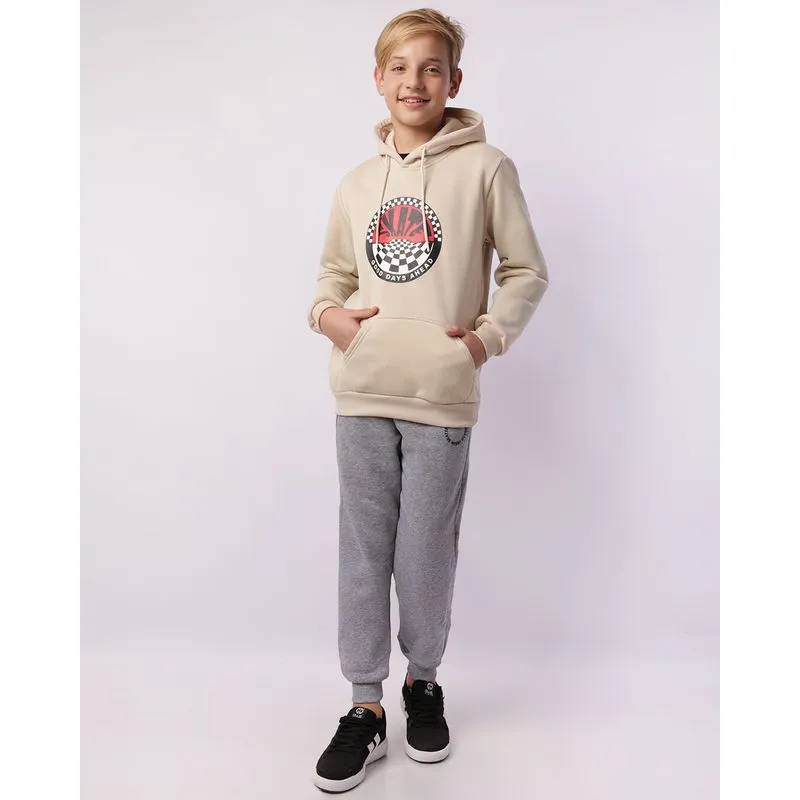 Calça Moletom Juvenil Jogger com Bolso Cinza 14