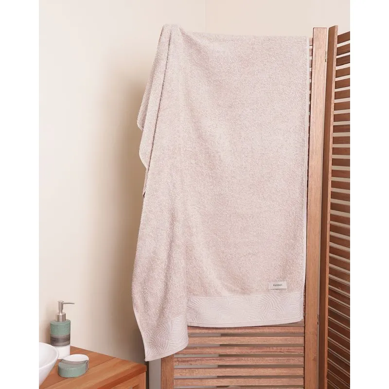 Toalha De Banho Karsten 70cm x 135cm Aloha Bege UN