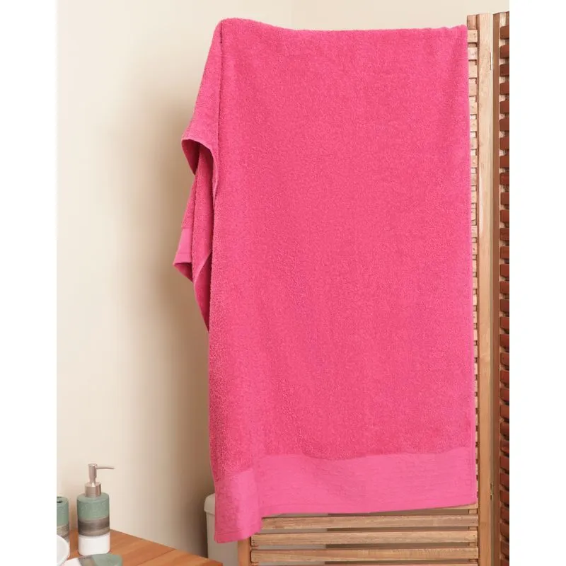 Toalha de Banho Aurora 70cm x 140cm Rosa Escuro UN