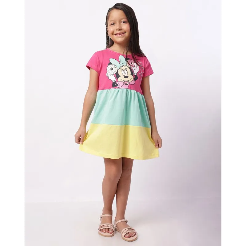 Vestido Infantil Curto Disney Minnie Três Marias Rosa 4