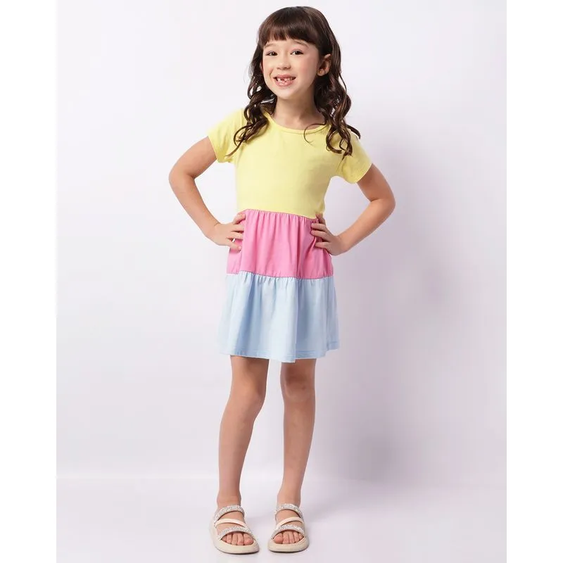 Vestido Infantil Curto Três Marias Amarelo 6