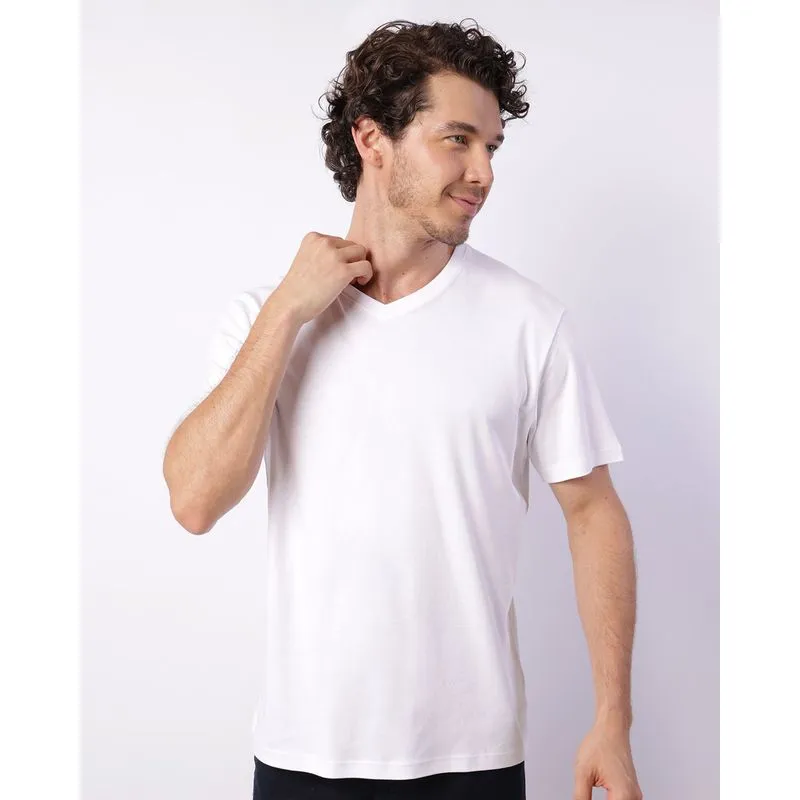 Camiseta Masculina Premium Algodão Peruano Manga Curta Branca GG