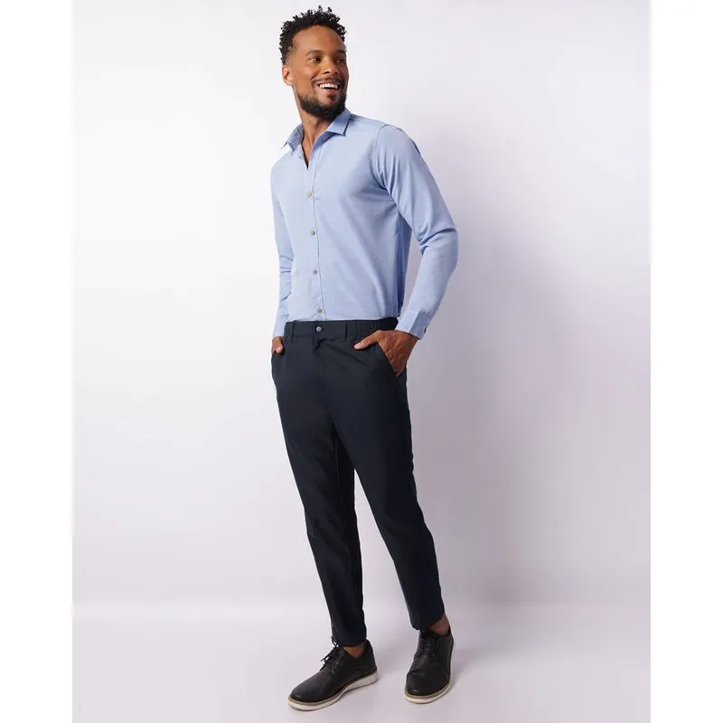 Calça Masculina Slim Com Bolsos Marinho GG