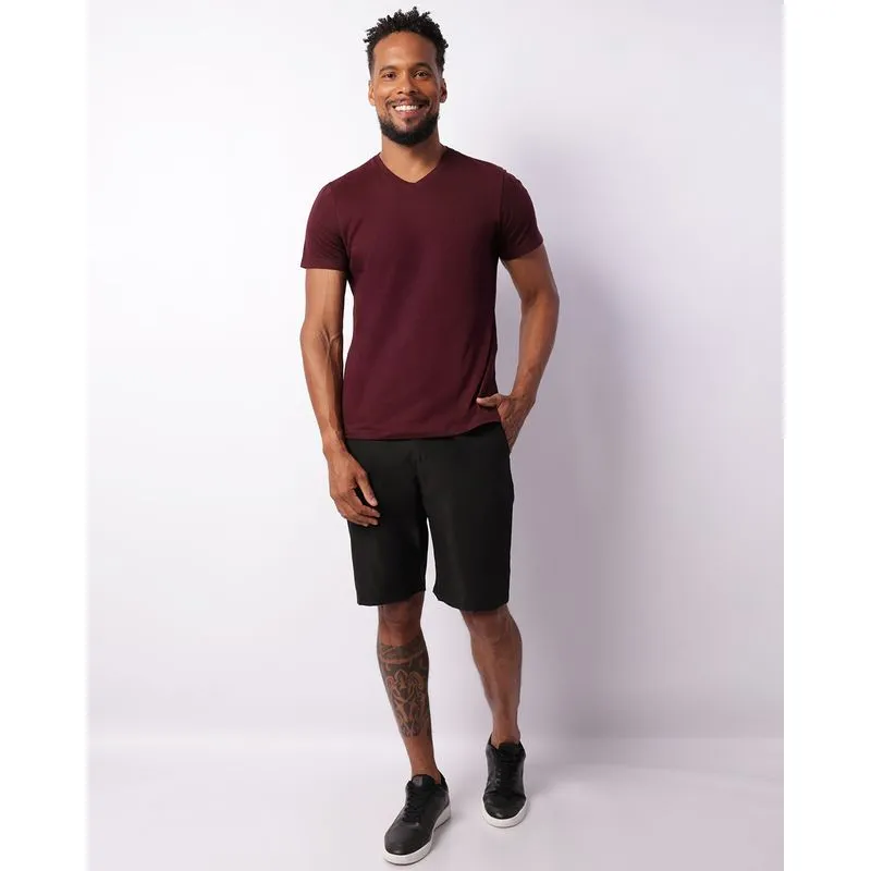 Bermuda Masculina Reta Comfort Preta P