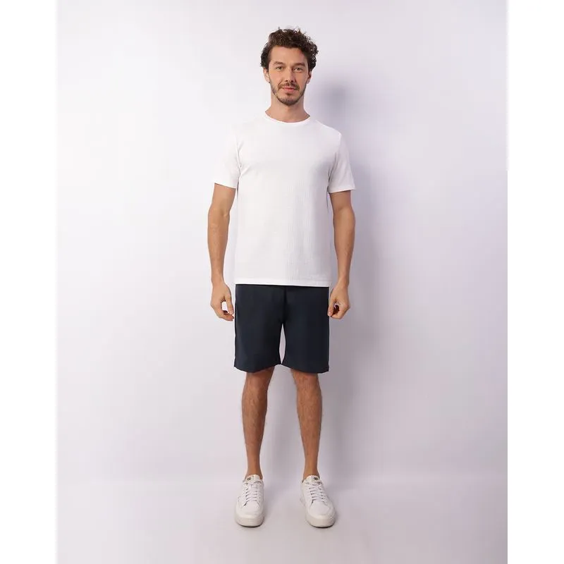 Bermuda Masculina Reta Com Bolsos Marinho GG