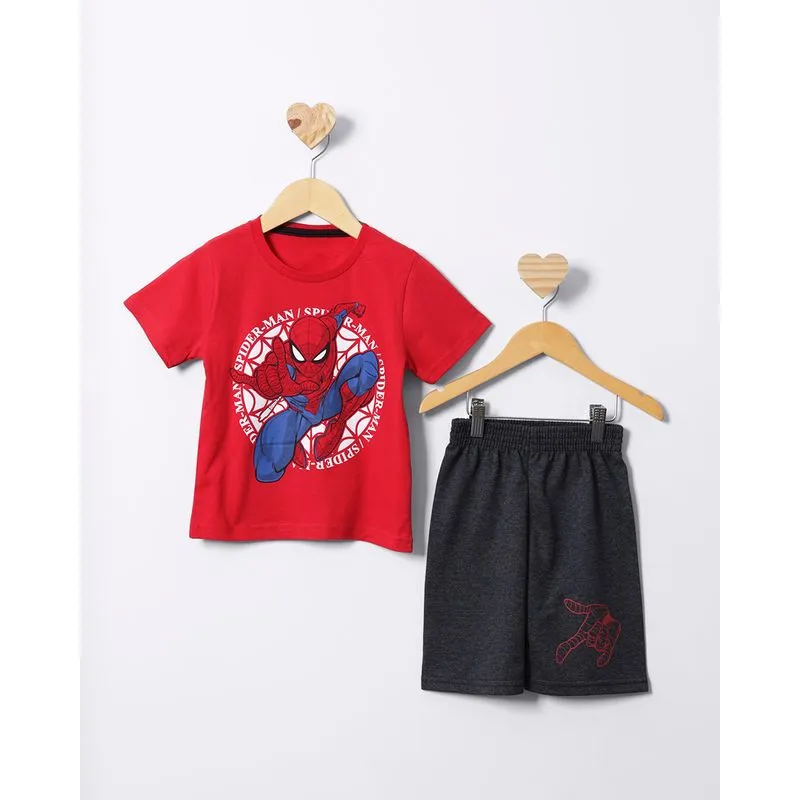 Conjunto Bebê Curto Marvel Homem Aranha Vermelho 3