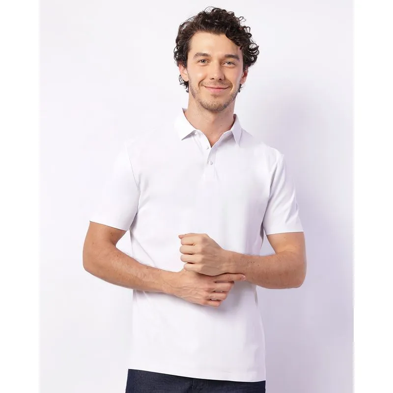 Camisa Polo Masculina Manga Curta Branco M