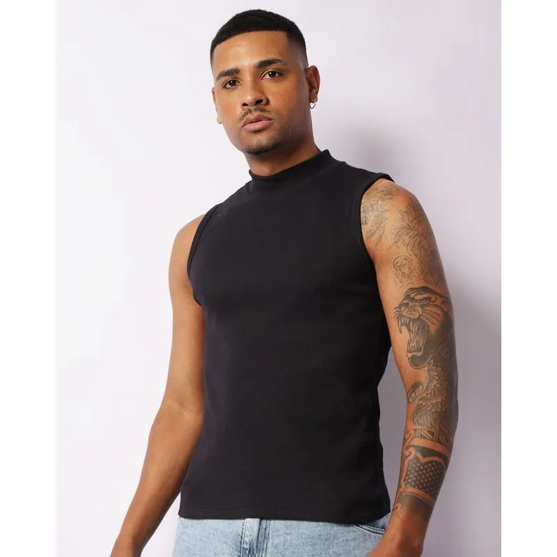 Regata Masculina Canelada Linha Premium Preta M