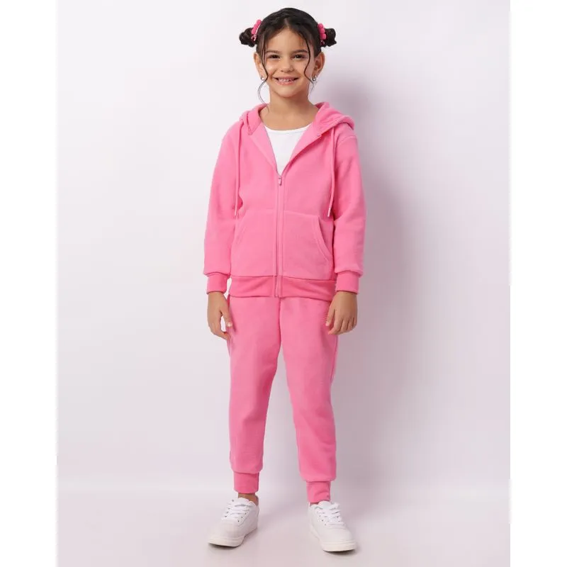 Calça Moletom Infantil Jogger Fleece Rosa 10