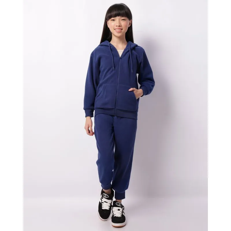 Calça Juvenil Jogger Fleece Com Bolsos Marinho 12