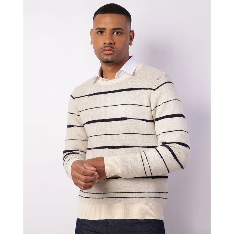 Suéter Masculino Tricô Listrado Off White GG