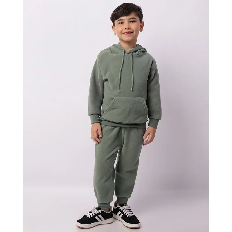 Calça Moletom Infantil Fleece Jogger Com Bolsos Verde 8