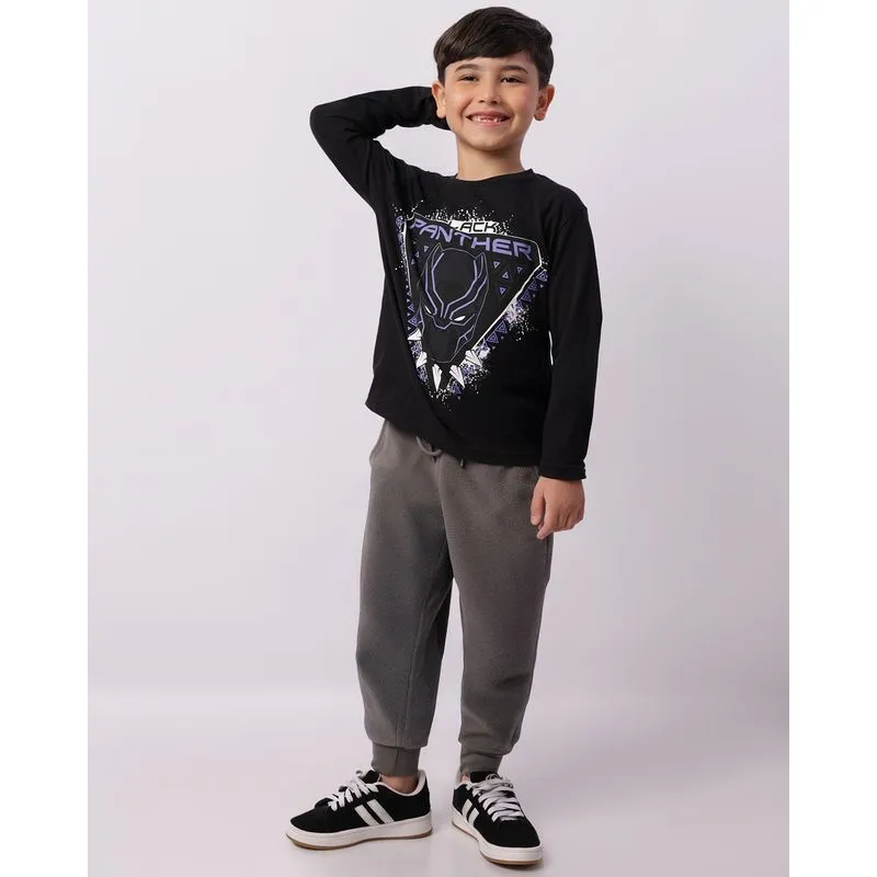 Calça Infantil Fleece Jogger Com Bolsos Cinza 4