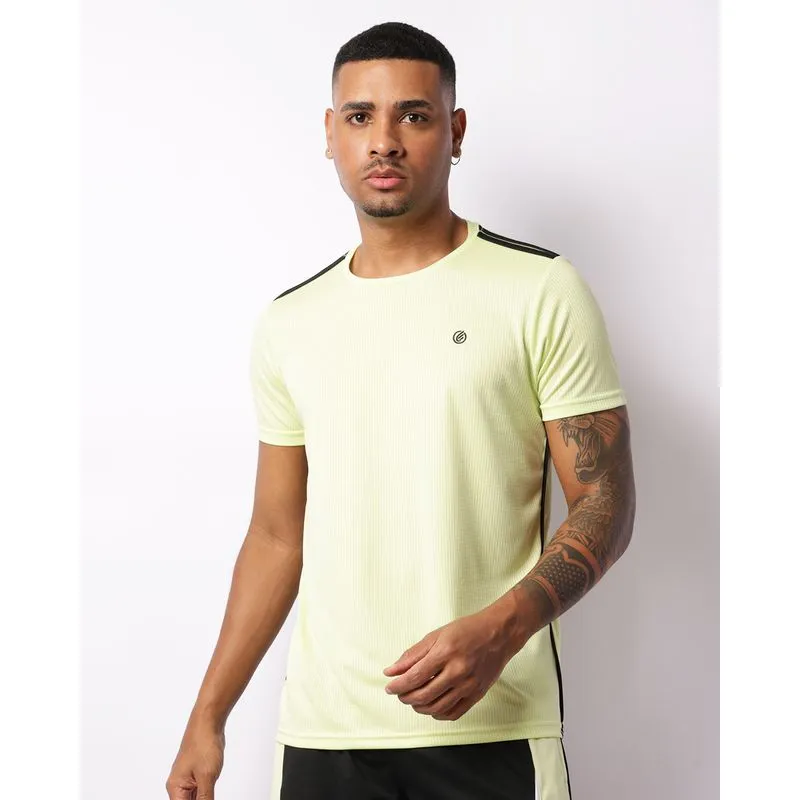 Camiseta Esportiva Masculina Dry Fit Maquinetada Neon Verde P