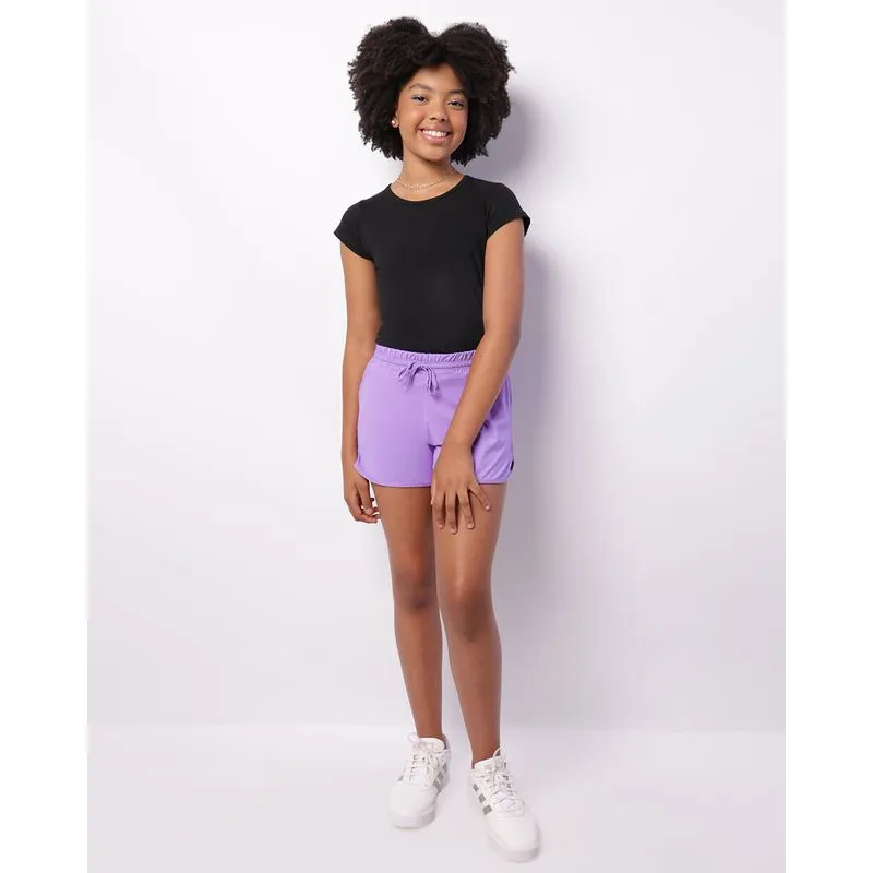 Short Juvenil Curto Com Bolsos Roxo 12